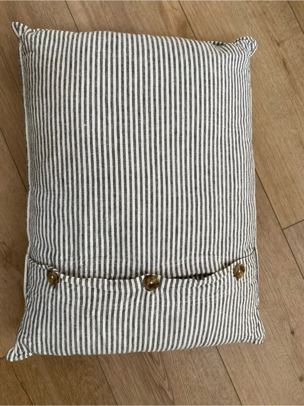 Pottery Barn Pinstripe Linen & Cotton Standard Full/Queen Sham Cottagecore